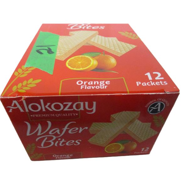 FREIGHT DAMAGE (AS IS):  BOX C/W ORANGE FLAVOR WAFER BISCUITS