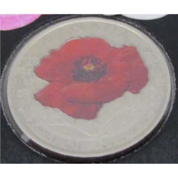 2015 CANADA REMEMBRANCE RED POPPY CANADA COIN