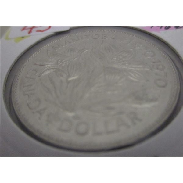 1870 - 1970 CH/BU CANADA MANITOBA DOLLAR