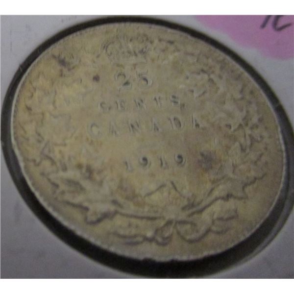 1919 VF/EF CANADA KING GEORGE V QUARTER