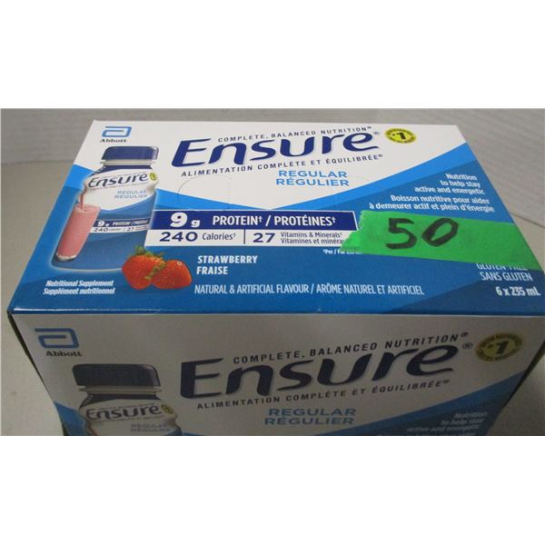 STRAWBERRY REGULAR ENSURE (6 CANS X 235 ML) - BOX