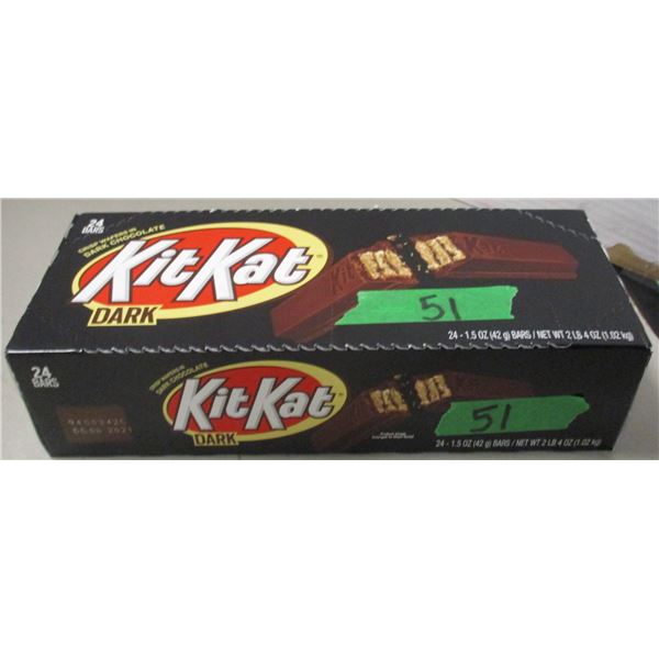 FREIGHT DAMAGE (AS IS):  DARK CHOCOLATE KIT KAT BARS (24 X 42G) - BOX