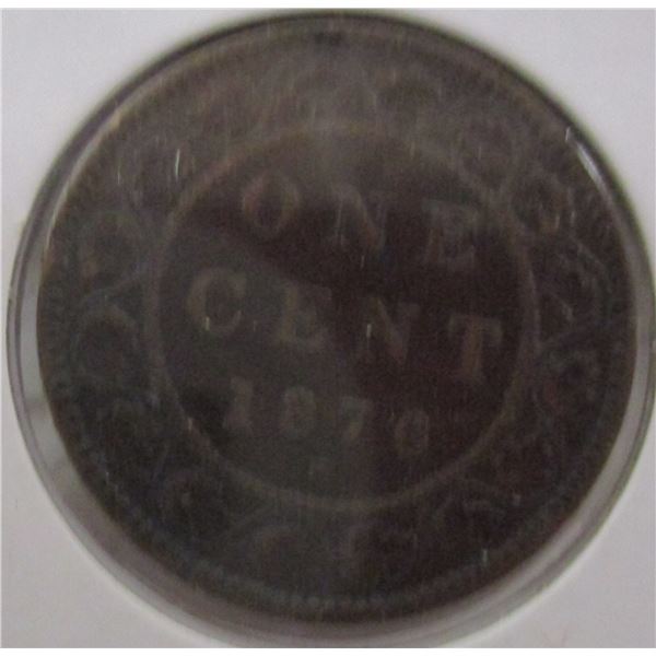 1876H F/VF VICTORIAN CANADA LARGE PENNY