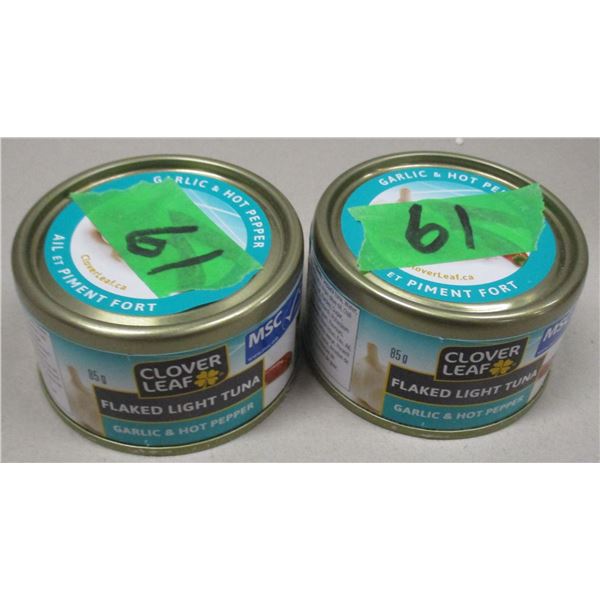 FREIGHT DAMAGE (AS IS):  TUNA WITH GARLIC & HOT PEPPER (2 CANS X 85 G)