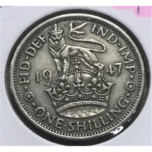 1947 KING GEORGE VI SILVER SCHILLING