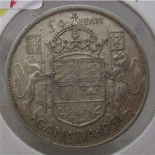1954 CANADA SILVER HALF DOLLARS