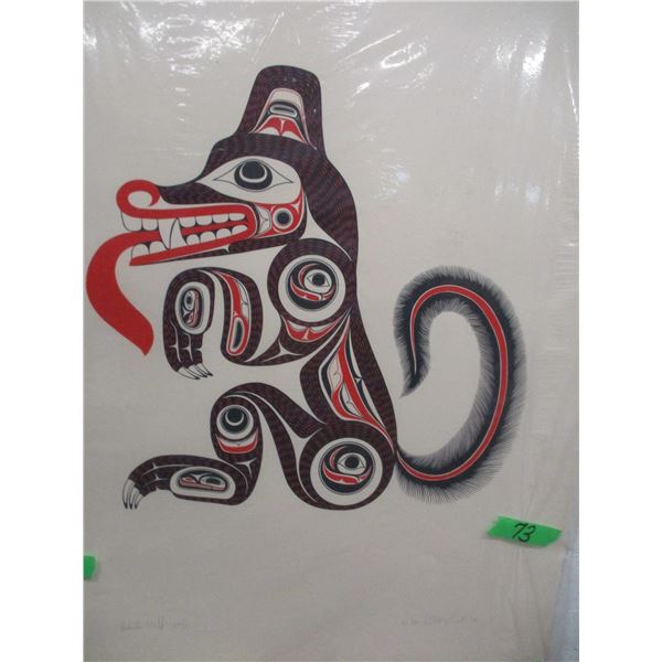 SEIZURE/COLLECTABLE:  "HAIDA WOLF" BY BILL REID (115/195)