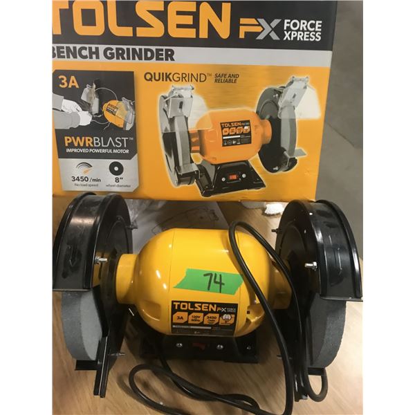 FREIGHT DAMAGE (AS IS):  8" TOLSEN GRINDER (3450 RPM) (WORKING)