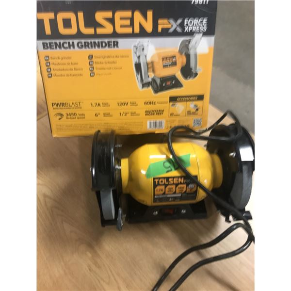 FREIGHT DAMAGE (AS IS):  6" TOLSEN GRINDER (3450 RPM) (WORKING)