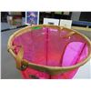 Image 2 : NEW:  ROUND VINYL HAMPER (APPROX. 19 X 19")