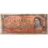 Image 1 : 1954 SCARCE DEVEILS FACE BANK OF CANADA $2 BILL
