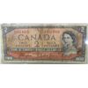 Image 2 : 1954 SCARCE DEVEILS FACE BANK OF CANADA $2 BILL