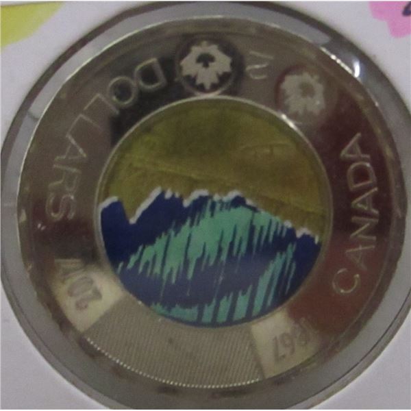 1867 - 2017 GLOW IN THE DARK CANADA TOONIE