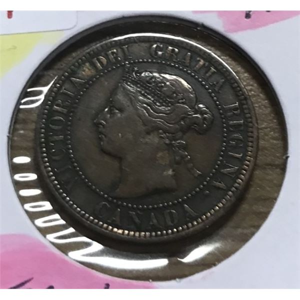 1884 VICTORIAN V/F CANADA LARGE PENNY