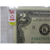 Image 5 : 2003 GREEN SEAL MINT CONDITION USA SCARCE $2 BILL