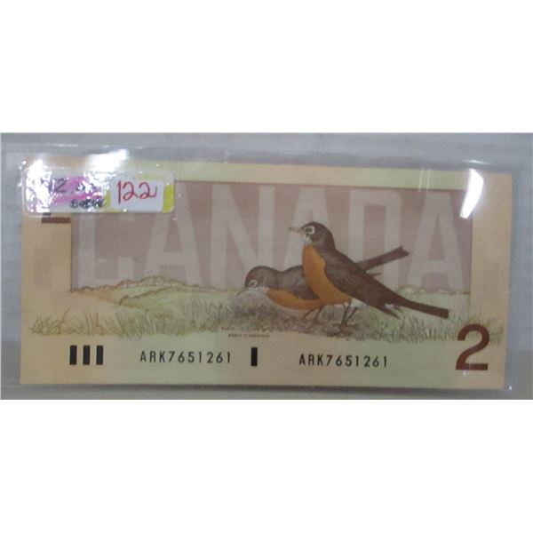 1986 CRISP UNCIRCULATED BIRD SERIES LAST OF CANADA $2 BILLS