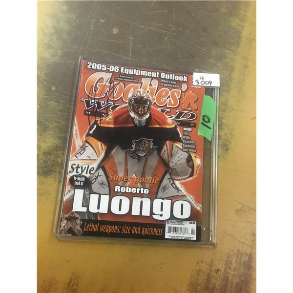 AUTOGRAPHED BOOK OF GOALIES
