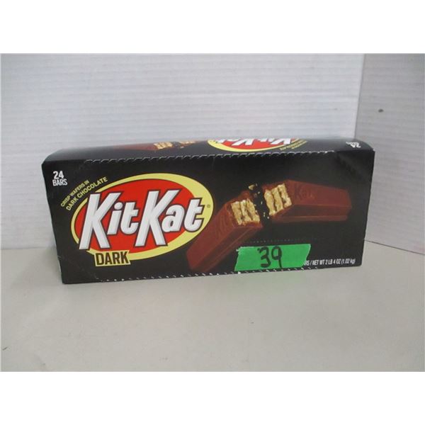 FREIGHT DAMAGE (AS IS):  DARK CHOCOLATE KIT KAT BARS (24 X 42 G) - BOX