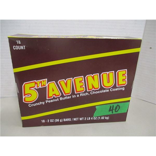 FREIGHT DAMAGE (AS IS):  FIFTH AVENUE CHOCOLATE BARS (18 X 56G) - BOX