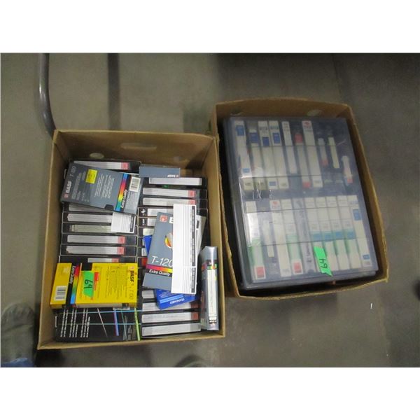 SEIZURE (AS IS):  2 BOXES C/W ASSORTED VHS TAPES