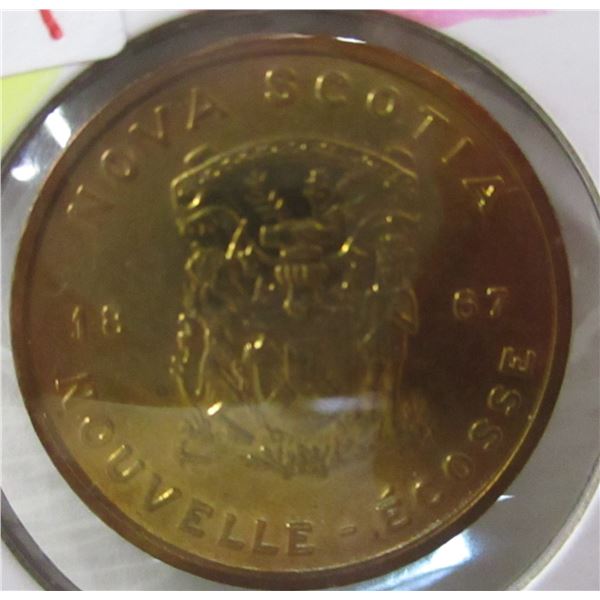 1867 PROOF NOVA SCOTIA MAYFLOWER COIN