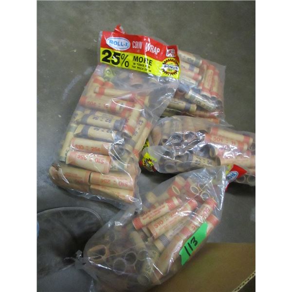 SEIZURE (AS IS):  BOX C/W COIN WRAPPERS, ETC