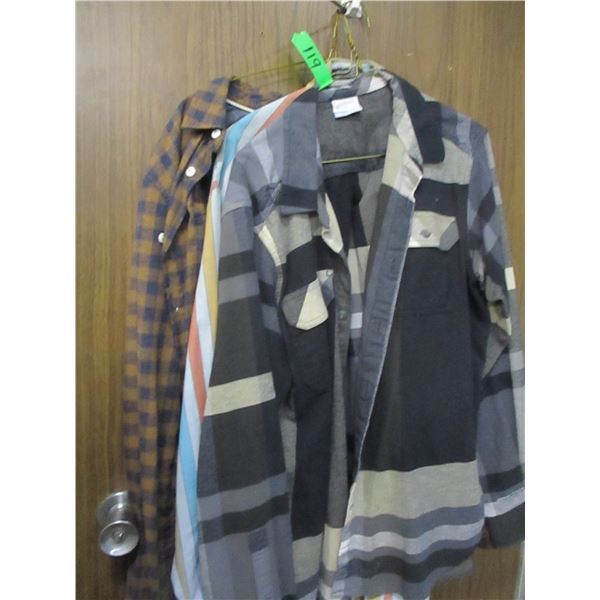 SEIZURE (AS IS):  3 MEN'S SHIRTS (SIZE LARGE & XL)