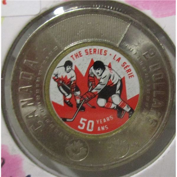 2022 CANADA 50 YEAR HOCKEY SERIES $2 COIN