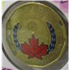Image 2 : 1945 - 2020 CANADA CHARTER OF RIGHTS COLORED MAPLE LEAF $2 COIN