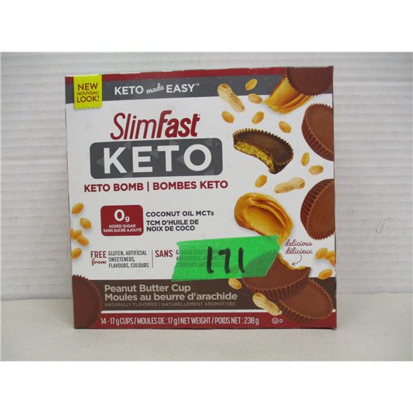 FREIGHT DAMAGE (AS IS):  KETO PEANUT BUTTER CUPS - BOX