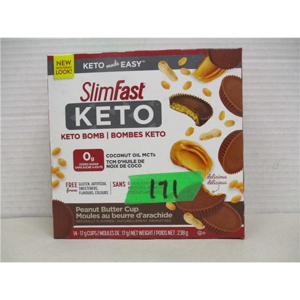 FREIGHT DAMAGE (AS IS):  KETO PEANUT BUTTER CUPS - BOX