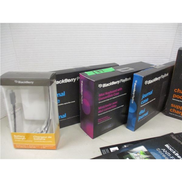 SEIZURE (AS IS):  BOX C/W 6 BLACKBERRY COMPUTER ITEMS