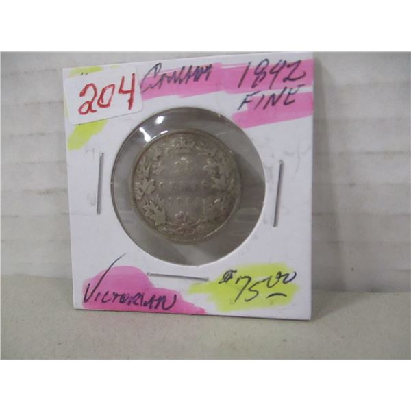 1892 FINE VICTORIAN CANADA SILVER QUARTER