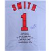 Image 2 : OZZIE SMITH SIGNED ST. LOUIS CARDINALS STAT JERSEY (BECKETT COA