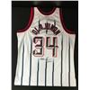 Image 1 : HAKIM OLAJUWAN SIGNED HOUSTON ROCKETS BASKETBALL JERSEY (BECKETT COA)