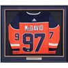 Image 1 : CONNOR MCDAVID SIGNED AND CUSTOM FRAMED OILERS JERSEY (PSA COA)
