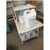 Image 2 : Metal Cart On  Wheels w/ 6 Jugs Of Floor Sealer