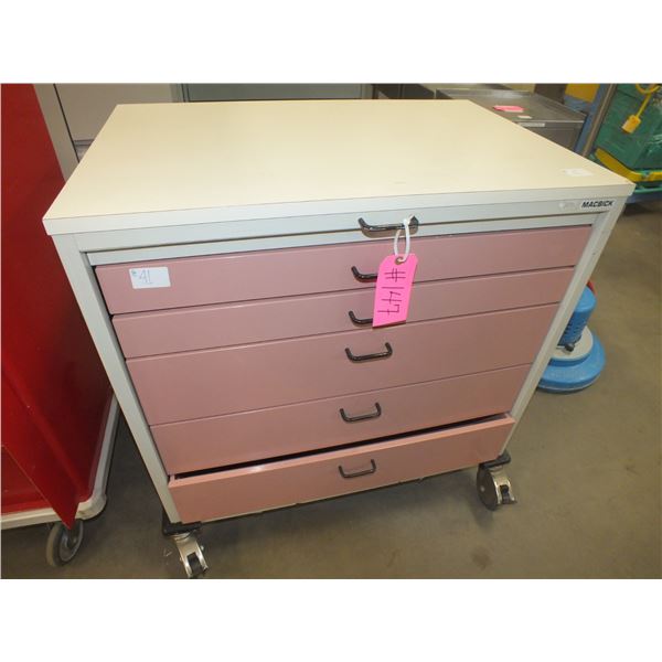 5 Drawer Storage Cabinet On wheels