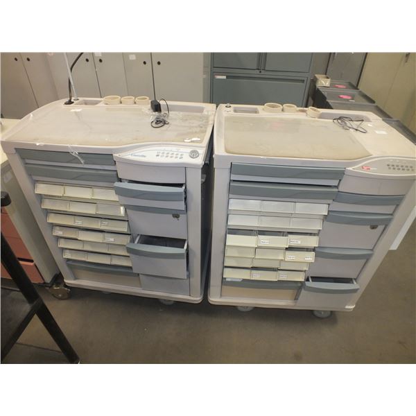 Two 25 Drawer Storage Carts On wheels