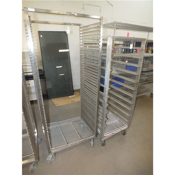 2 Baker Tray Racks on Wheels