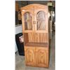 Image 1 : VINTAGE WOOD LOOK GLASS/ WOOD DOOR