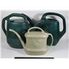 Image 1 : THREE VINTAGE PLASTIC WATERING CANS
