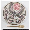 Image 1 : HAIDA ART THEM DRUM. APPROX 11" DIAMETER