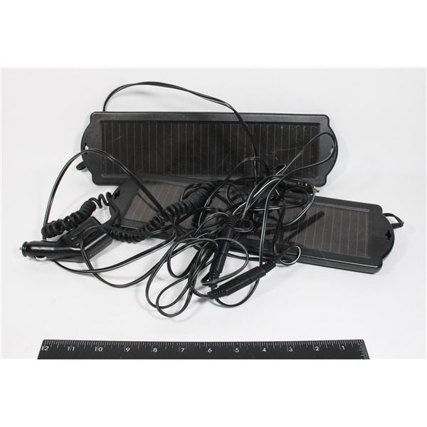 TWO SOLAR TRICKLE CHARGERS