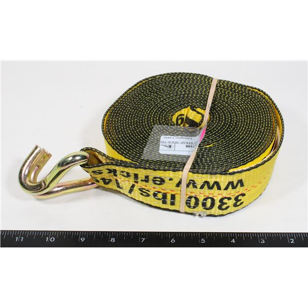 3300LB CAPACITY STRAP, HOOK ONE END