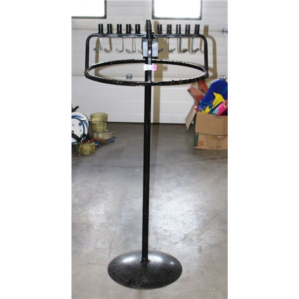SPINNABLE METAL TOOL ORGANIZER RACK