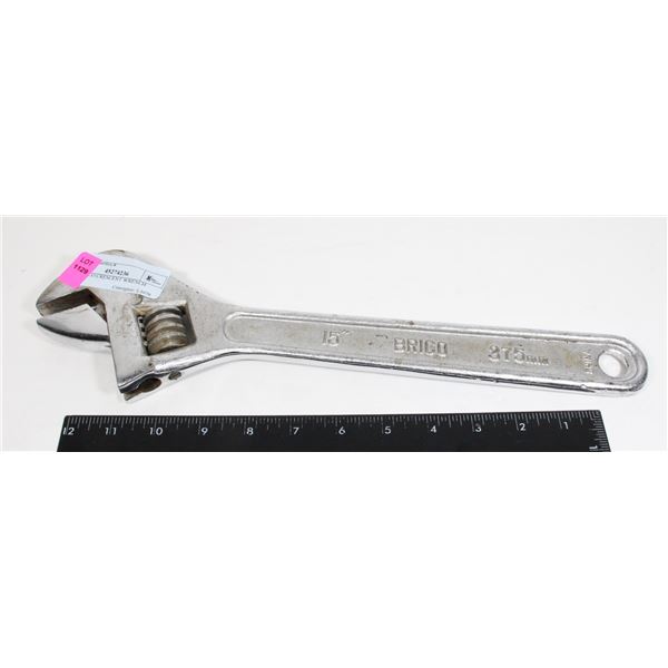 15" BRICO CRESCENT WRENCH