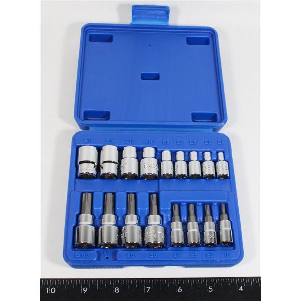 TORX AND SOCKET SET IN CASE, NEW CONDITION