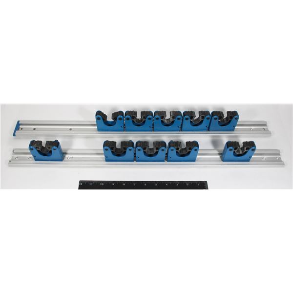 TWO WALL MOUNT UNGER BRAND GARAGE TOOL HOLDERS