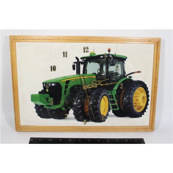 15.5" X 10.5" JOHN DEER WALL CLOCK